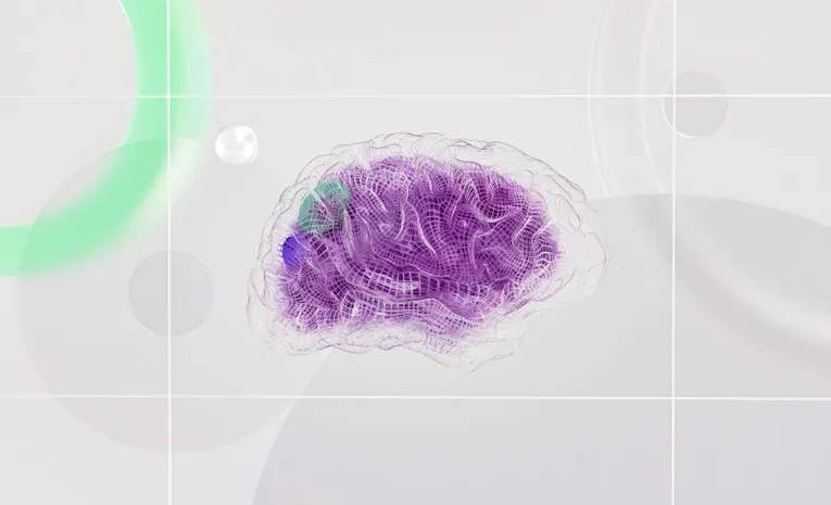 Abstract digital illustration representing an AI agent neural network