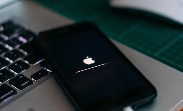 Close-up of a smartphone charging cable connected to the device
